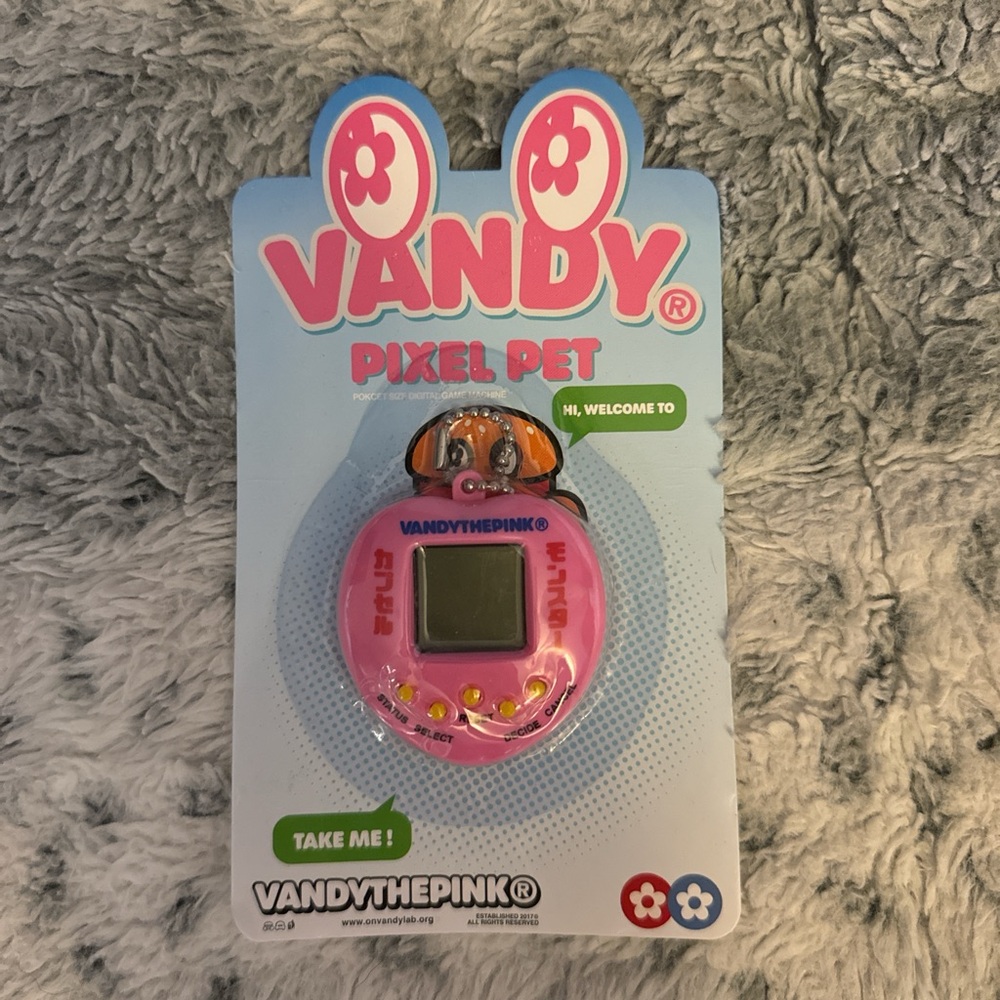 🗣️🔥 Vandy The Pink Pixel Pet! Brand new and Super Rare! Tamagotchi pet! 🔥🗣️